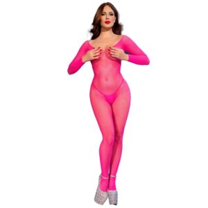 CHILIROSE – CR 4894 MEIA-CALÇA DE MALHA ROSA NEON P/M