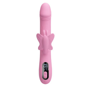 PRETTY LOVE – VIBRADOR BELLA RABBIT COM ESTIMULAÇÃO DE BORBOLETA E LED ROSA
