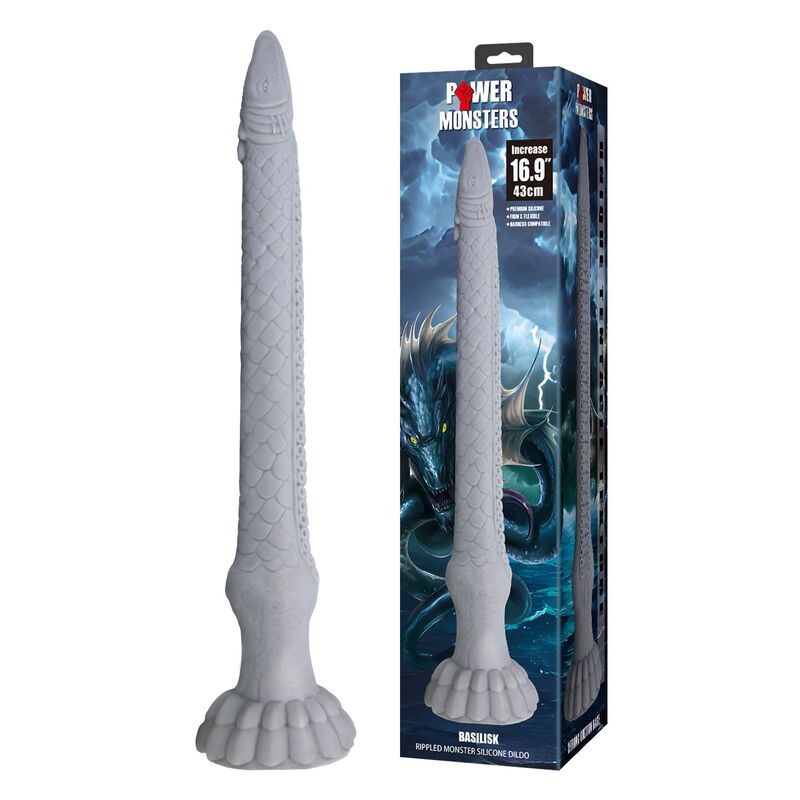 Ilhaerotica - POWER MONSTERS - DILDO DE SILICONE BASILISK FANTASY 43 CM Ø 5 CM
