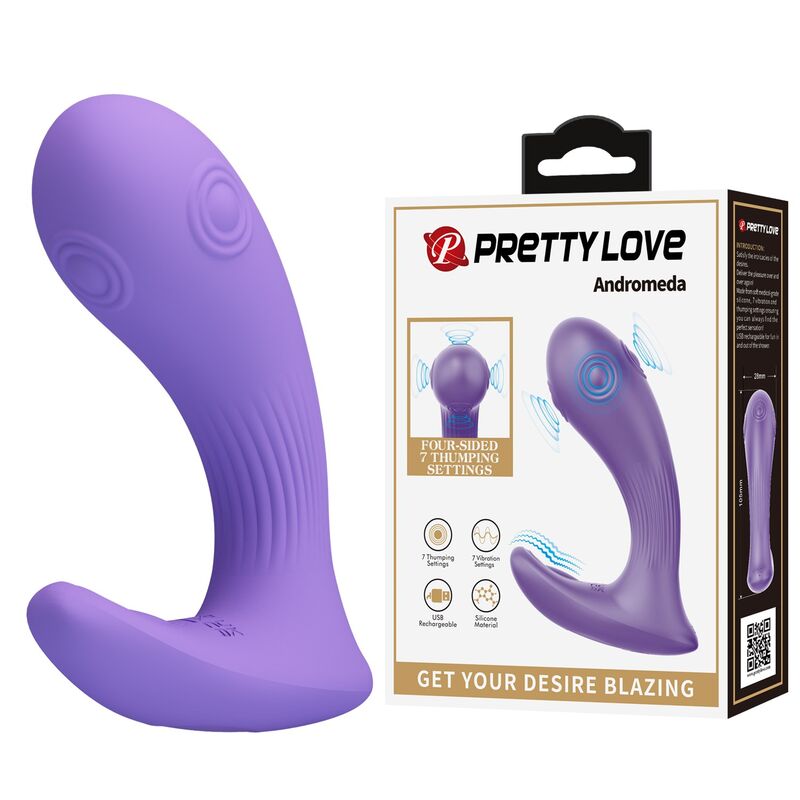 PRETTY LOVE - VIBRADOR DE DUPLA ESTIMULAÇÃO RECARREGÁVEL ANDROMEDA ROXO - Image 2