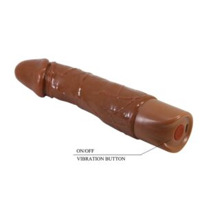 PRETTY LOVE – VIBRADOR REALISTA DONALD 19,5 CM Ø 4 CM MARROM