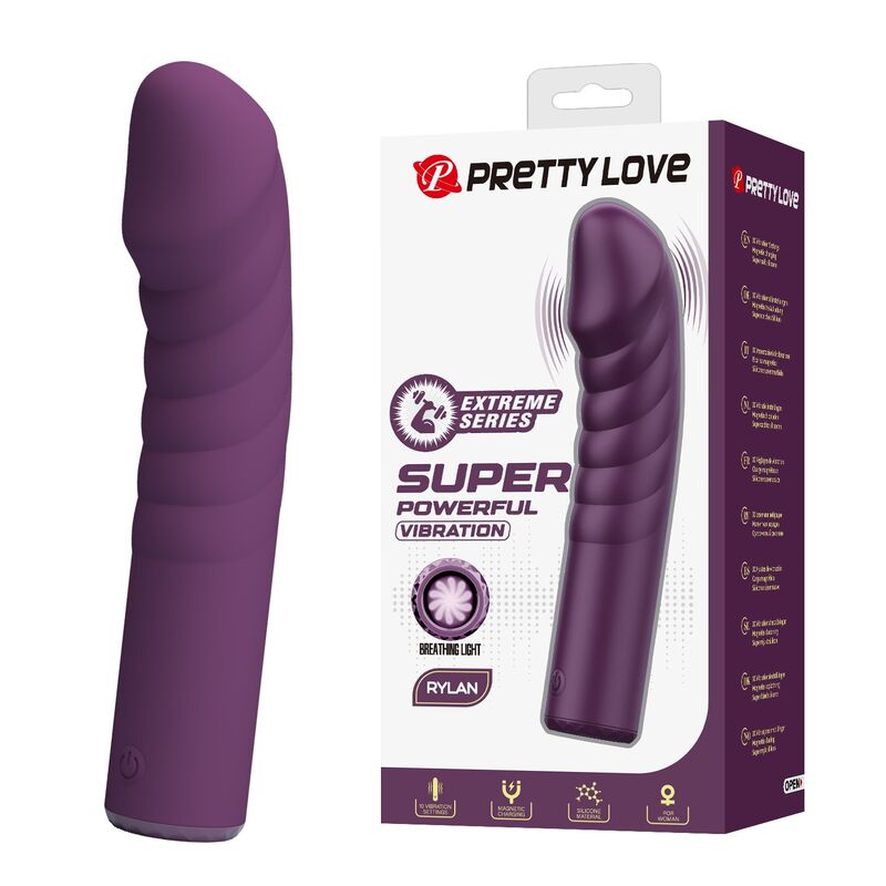 Ilhaerotica - PRETTY LOVE - VIBRADOR RECARREGÁVEL RYLAND COM 10 FUNÇÕES - ROXO