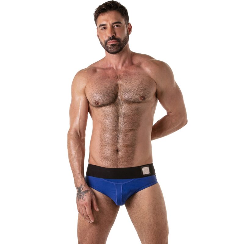Ilhaerotica - LOCKER GEAR - CUECA SUSPENSA COM CÓS LARGO AZUL S