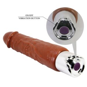 PRETTY LOVE – VIBRADOR REALISTA PROFISSIONAL 23,5 CM Ø 4,8 CM MARROM
