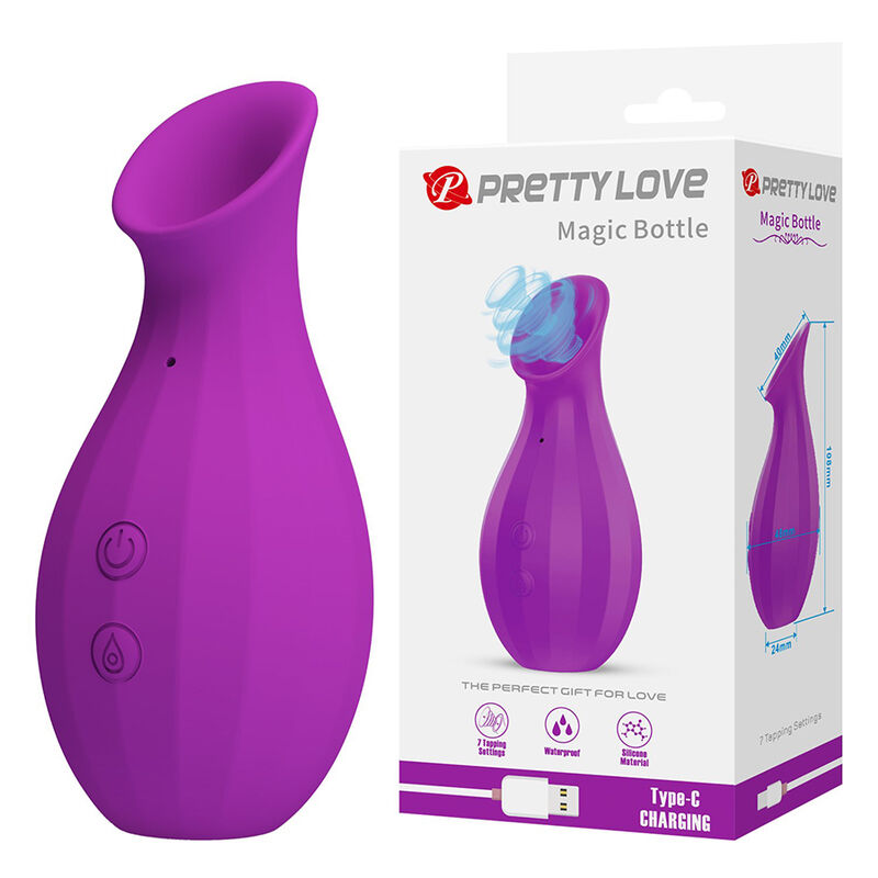 Ilhaerotica - PRETTY LOVE - GARRAFA MÁGICA ESTIMULADOR CLITORIANO RECARREGÁVEL POR SUCÇÃO - ROXO
