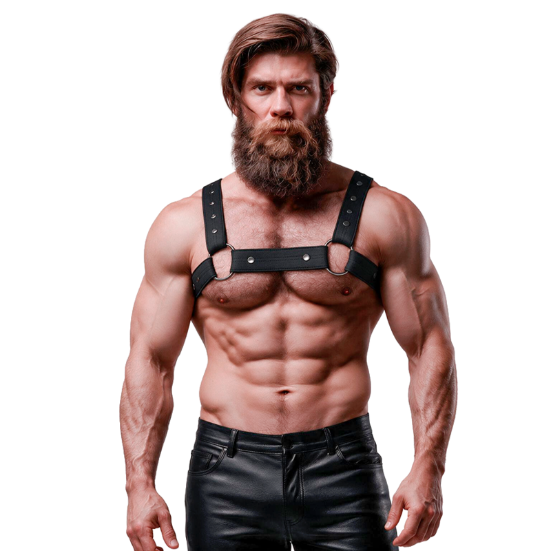Ilhaerotica - FETISH SUBMISSIVE ATTITUDE - ARNÊS ESPORTIVO DE NEOPRENE AJUSTVEL PARA HOMENS