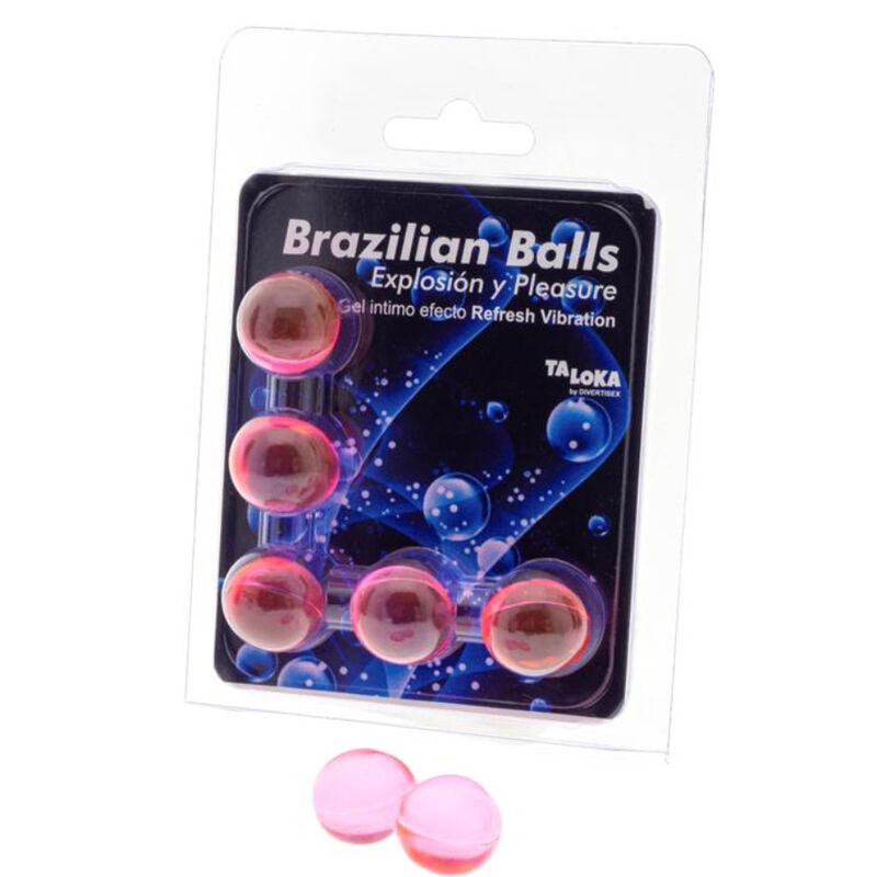 Ilhaerotica - TALOKA - 5 BOLAS BRASILEIRAS REFRESH GEL EFEITO VIBRANTE EMOCIONANTE