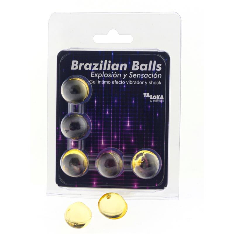 Ilhaerotica - TALOKA - 5 BOLAS BRASILEIRAS GEL EMOCIONANTE VIBRANTE E EFEITO DE CHOQUE