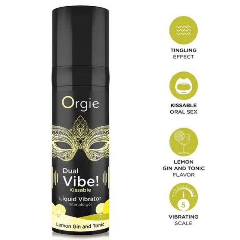 Ilhaerotica - ORGIE - DUAL VIBE! VIBRADOR LÍQUIDO BEIJÁVEL COM SABOR DE LIMÃO