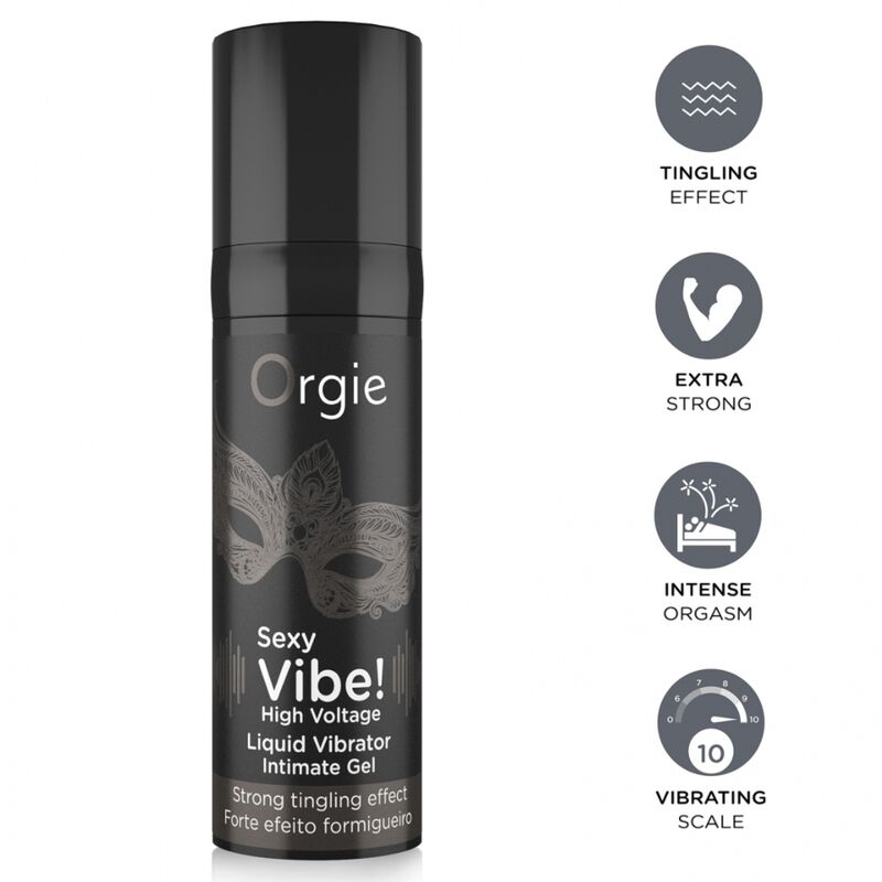 Ilhaerotica - ORGIE - VIBRAÇÃO SEXY! VIBRADOR LÍQUIDO EXTRA FORTE DE ALTA VOLTAGEM 15 ML
