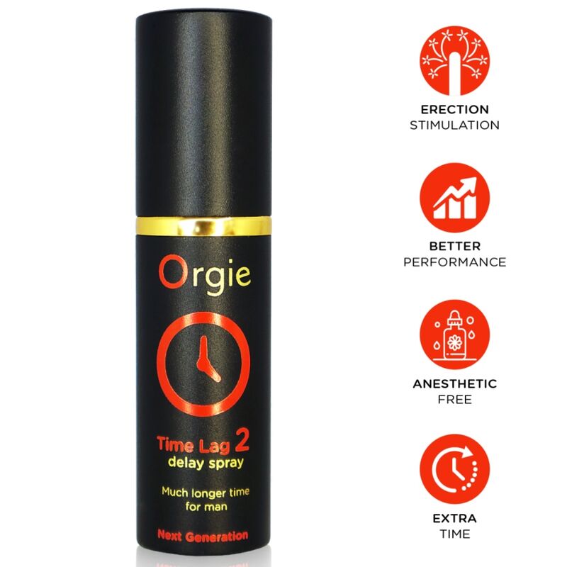 Ilhaerotica - ORGIE - SPRAY RETARDA TIME LAG 2 SEM ANESTÉSICO 10 ML