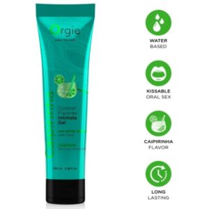 ORGIE – LUBRIFICANTE EM TUBO COQUETEL CAIPIRINHA GEL ÍNTIMO À BASE DE ÁGUA BEIJÁVEL 100 ML