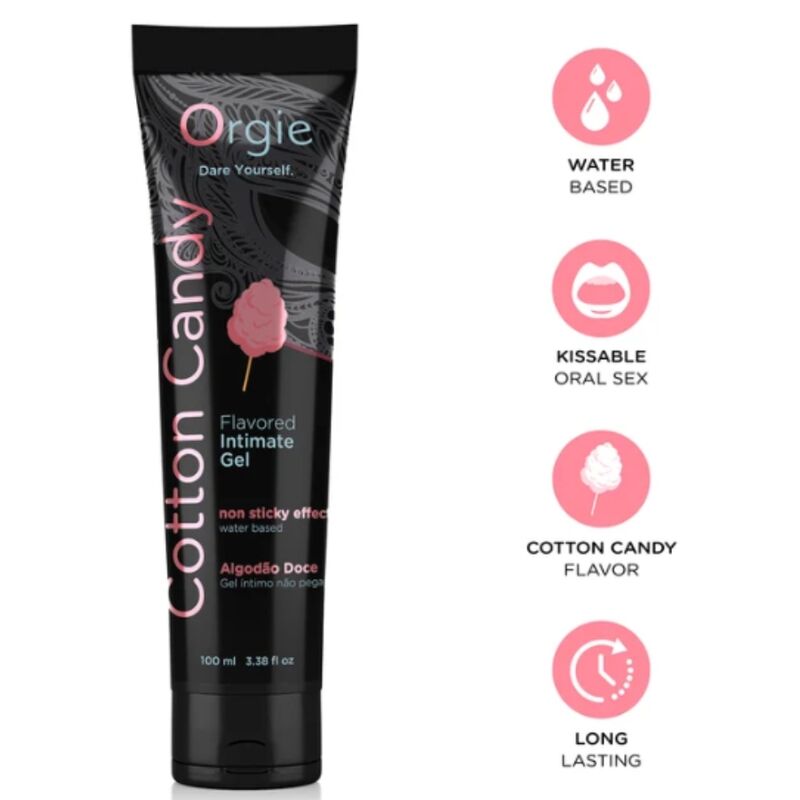 Ilhaerotica - ORGIE - LUBRIFICANTE EM TUBO COM AROMA DE ALGODÃO DOCE