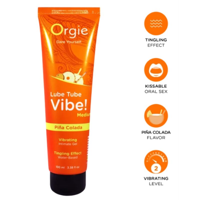 Ilhaerotica - ORGIE - VIBE DE TUBO LUBRIFICANTE! PIÑA COLADA GEL ÍNTIMO BEIJÁVEL FORMIGUEIRO MÉDIO 100 ML