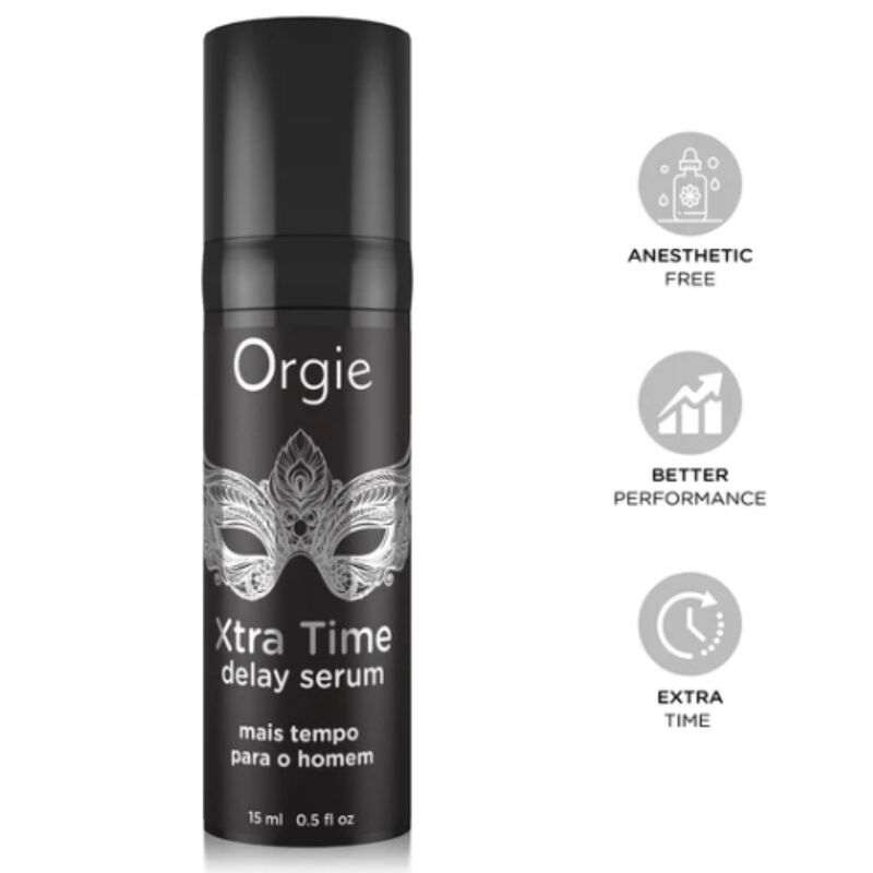Ilhaerotica - ORGIE - XTRA TIME SILICONE DELAY SERUM SEM ANESTÉSICO 15 ML
