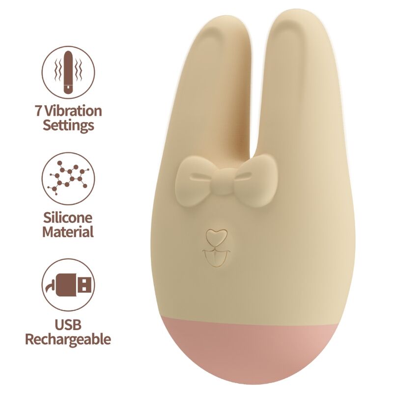 Ilhaerotica - ROMANCE - BUNNY ESTIMULADOR EXTERNO COM 7 MODOS DE VIBRAÇÃO