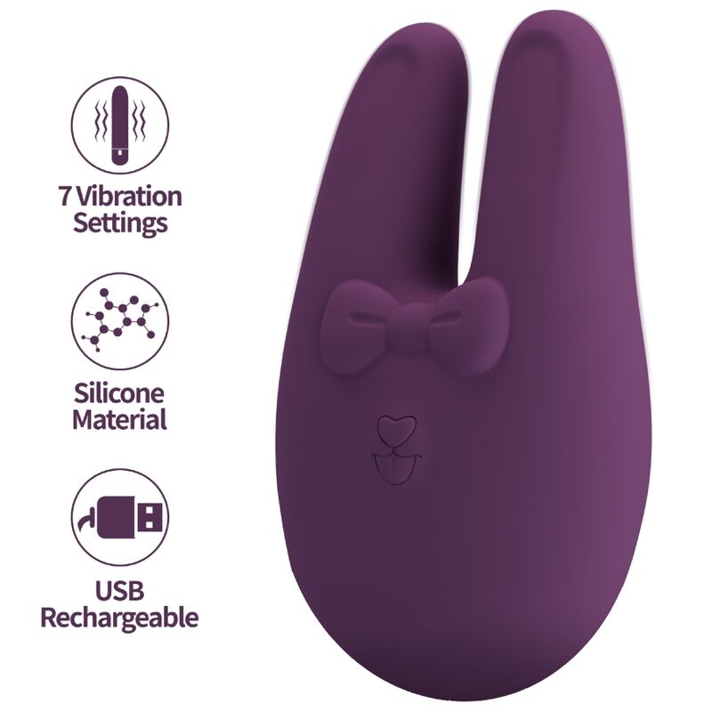 Ilhaerotica - ROMANCE - BUNNY ESTIMULADOR EXTERNO COM 7 MODOS DE VIBRAÇÃO