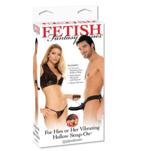 FETISH FANTASY SERIES – VIBRANDO STRAP-ON OCO PARA ELA OU ELE PRETO