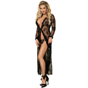 SUBBLIME – BABYDOLL PEIGNOIR FLORAL DESIGN ONE SIZE