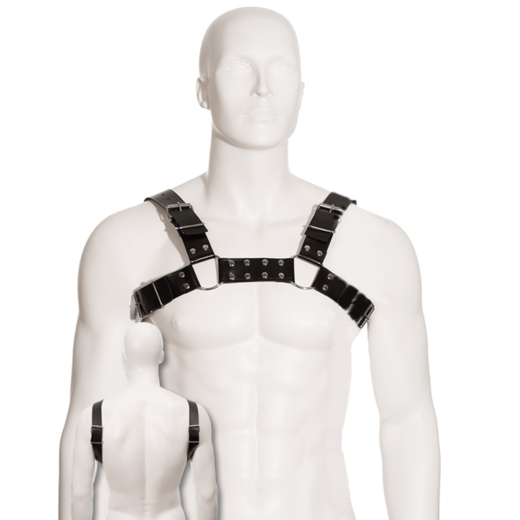 Ilhaerotica - LEATHER BODY - ARNÊS PARA CES BLACK BULL