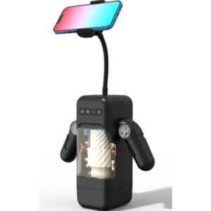 GAME CUP – MASTURBADOR DE VIBRAÇÃO DE IMPULSO COM FUNÇÃO DE AQUECIMENTO E SUPORTE MÓVEL – PRETO