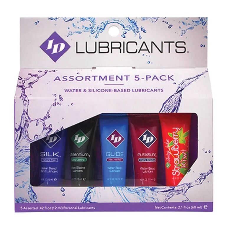Ilhaerotica - ID JUICY LUBE - PACOTE DE TUBO DE LUBRIFICANTE 5X ASSORTED 12 ML