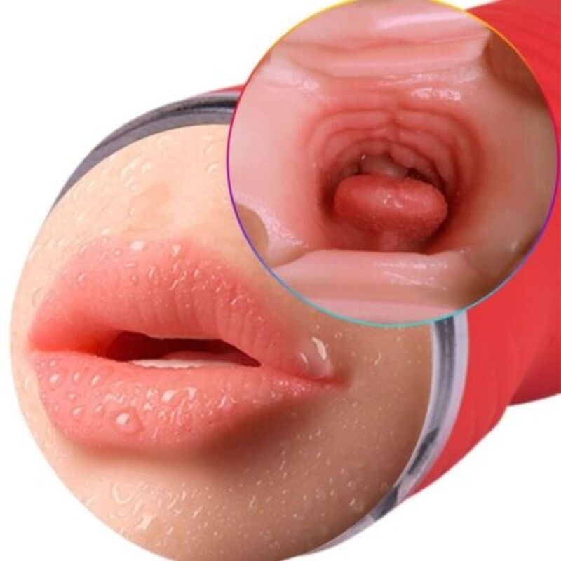 Ilhaerotica - ARMONY - MASTURBADOR DUPLO VAGINA E BOCA VERMELHA