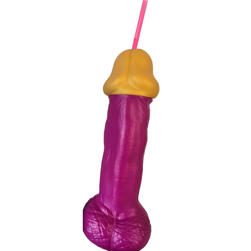 Ilhaerotica - DIABLO PICANTE - VIDRO DE PÊNIS DE PLSTICO FÚCSIA