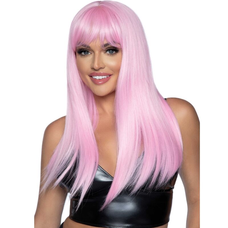 Ilhaerotica - LEG AVENUE - PERUCA LONG STRAIGHT BANG ROSA