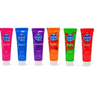 SKINS – KIT DE LUBRIFICANTES VITAL & FRUITY 6 x 12 ML