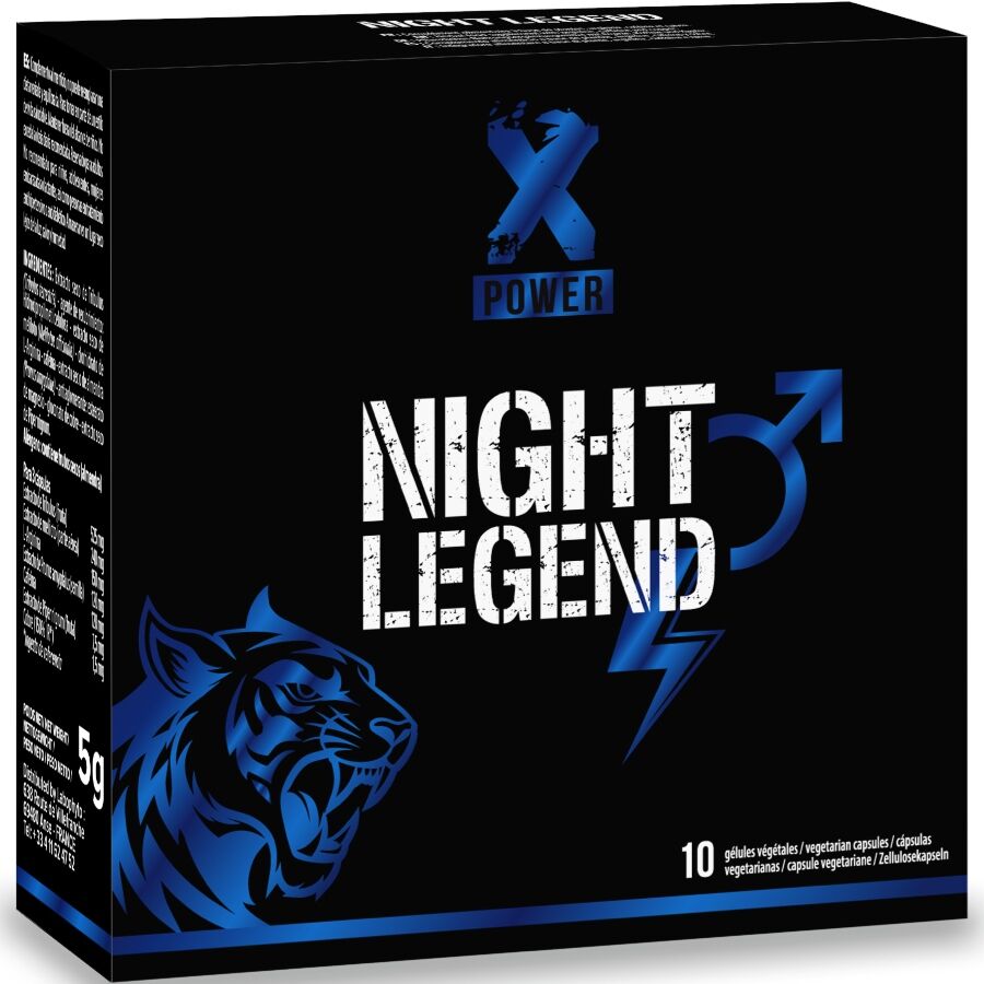 Ilhaerotica - XPOWER - NIGHT LEGEND - ESTIMULANTE DE AÇÃO RÁPIDA PARA EREÇÃO E DESEMPENHO - 10 CÁPSULAS