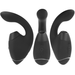 WOMANIZER – DUO NEXT ESTIMULADOR DUPLO DE CLITOR E PONTO G PRETO