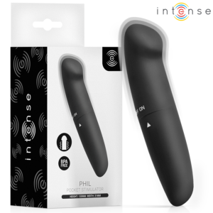 INTENSE – VIBRADOR PHIL G-SPOT PRETO 13 CM