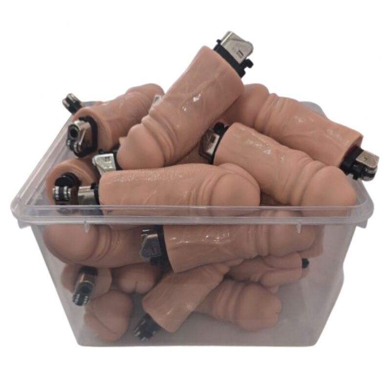 Ilhaerotica - DIABLO PICANTE - POTE COM 30 ISQUEIROS EM FORMATO DE PÊNIS DE CARNE