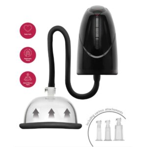 SHE.E.O – BOMBA DE VÁCUO AUTOMÁTICA PARA VAGINA E CLITÓRIS PRETA