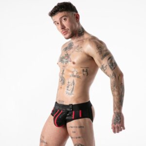LOCKER GEAR – CUECA JOCK STOCK COM ACESSO MILITAR COMPLETO VERMELHA S