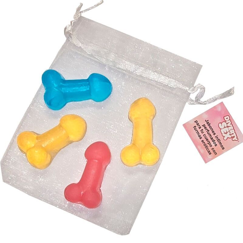 Ilhaerotica - DIABLO PICANTE - 4 MINI SABONETES PERFUMADOS EM FORMATO DE PÊNIS