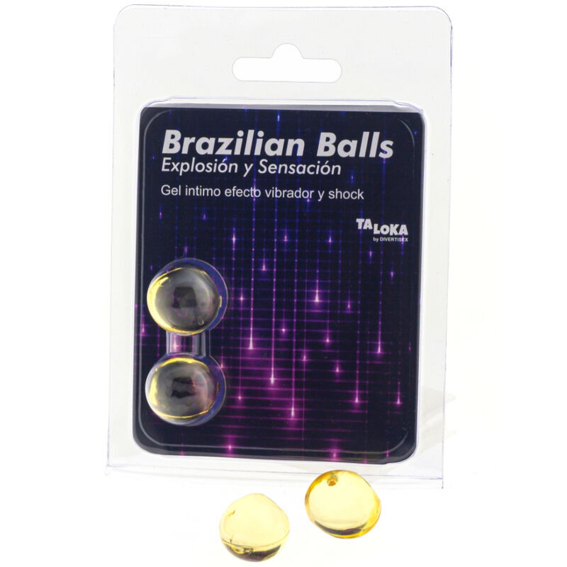 Ilhaerotica - TALOKA - 2 BOLAS BRASILEIRAS GEL EMOCIONANTE VIBRANTE E EFEITO DE CHOQUE