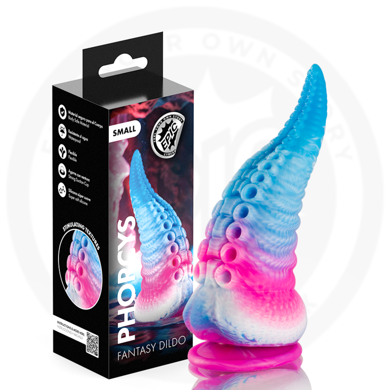 Ilhaerotica - EPIC - PHORCYS DILDO COM TENTÁCULOS AZUIS TAMANHO PEQUENO