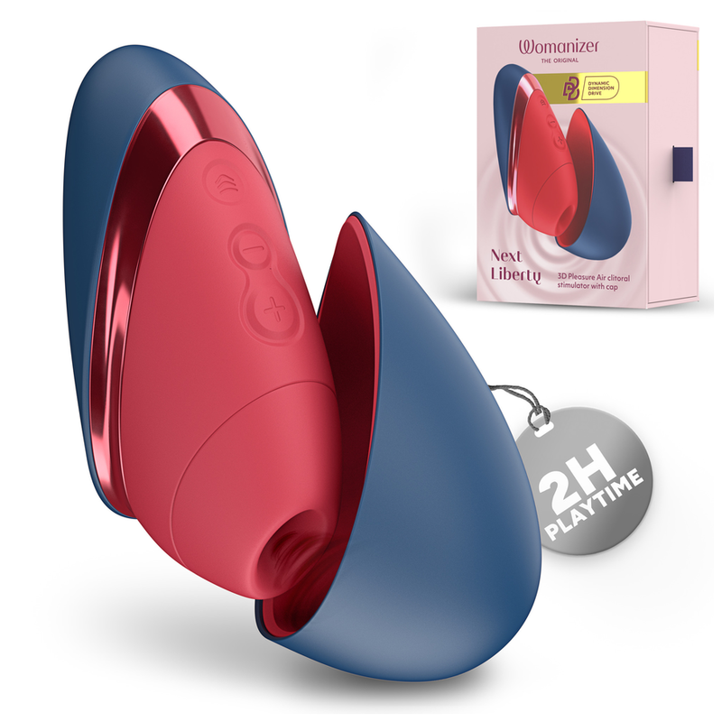 Ilhaerotica - WOMANIZER - NEXT LIBERTY 3D PLEASURE AIR CLITORIAL STIMULATOR BLUE/RED