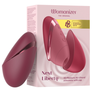 WOMANIZER – NEXT LIBERTY 3D PLEASURE AIR CLITORAL STIMULATOR BORDEAUX