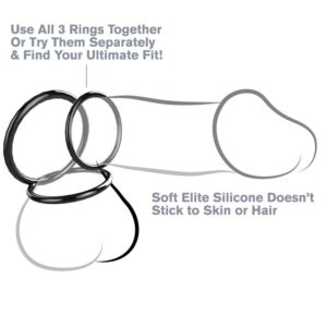 FANTASY C-RINGZ – CONJUNTO DE ESTAMINA DE 3 ANEL DE SILICONE
