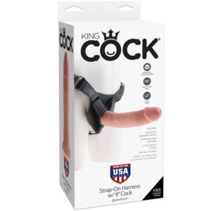 KING COCK – HARNESS COM PÊNIS NATURAL REALISTA 22,9 CM